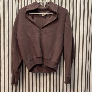Universal thread brown zip up